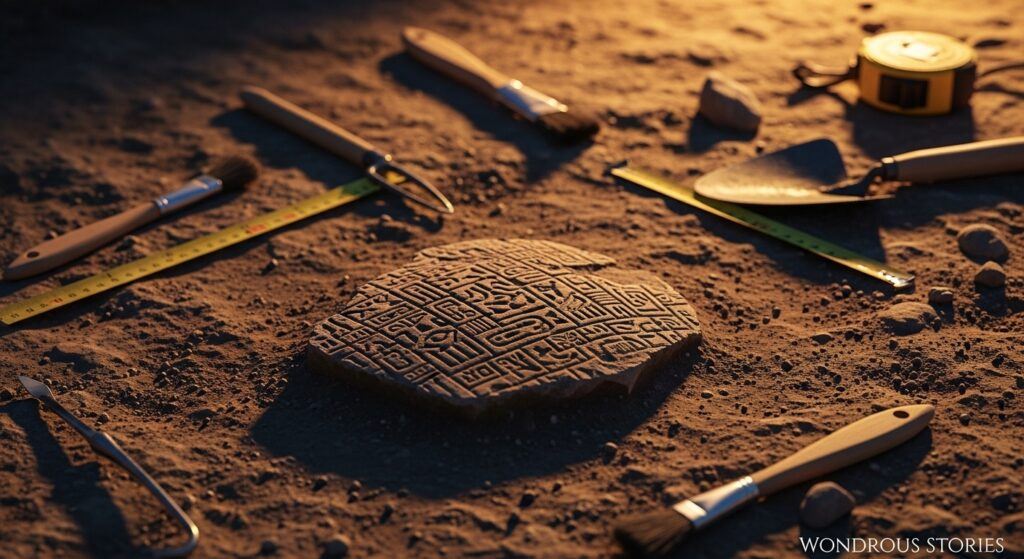 Archaeological discovery of an inscribed artifact with unknown writing